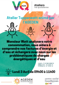 Atelier TupperWatt : Comprendre et économiser sur vos factures d’énergie et d’eau