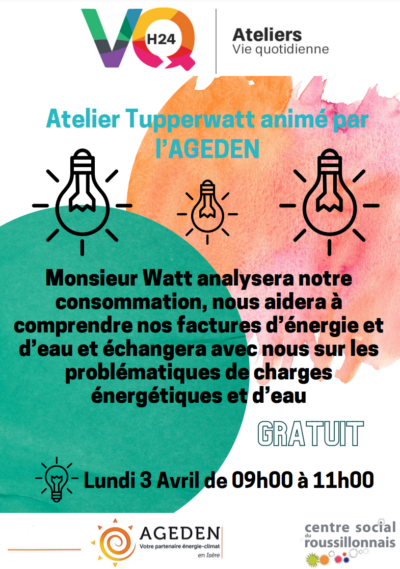 Atelier TupperWatt : Comprendre et économiser sur vos factures d’énergie et d’eau