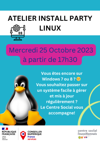 Install Party Linux le 25 Oct. 23