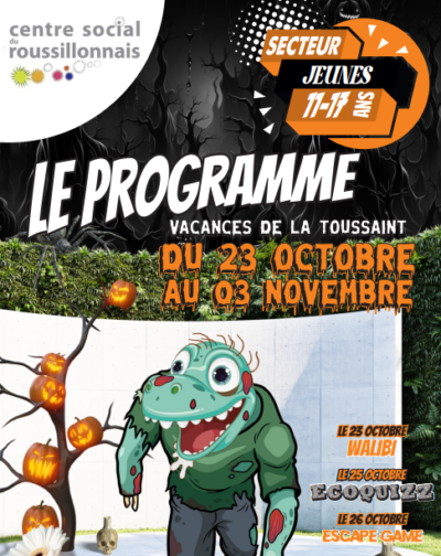 Programme Ados Cité : Toussaint 23