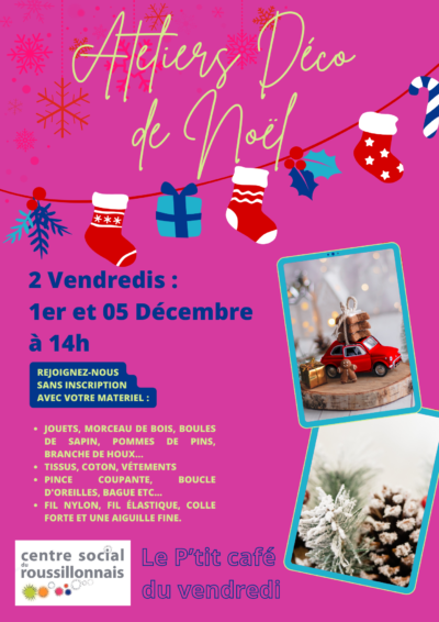 Ptits Cafés des Vendredis 1er et 8 Dec. 23