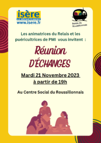 [Réunion d&rsquo;échanges] 21 Nov. 23 : Relais Petite Enfance