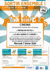 SORTIR ENSEMBLE – 7 fév. 24 [+60 ans] : Cinéma