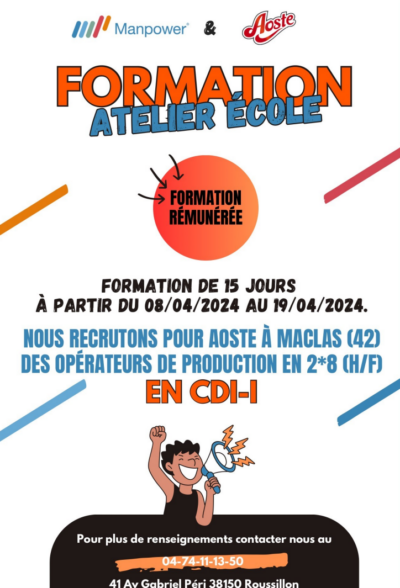 8 Fev. 24 – Réunion d’info – Formation CDI Aoste