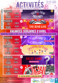 [Activités Sablonnaises] Programme Jeunes Mars-Avril 24