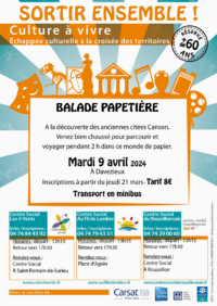 SORTIR ENSEMBLE – 9 avr. 24 [+60 ans] : Canson