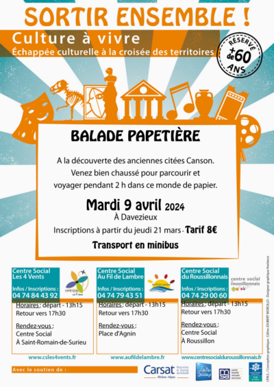 SORTIR ENSEMBLE – 9 avr. 24 [+60 ans] : Canson