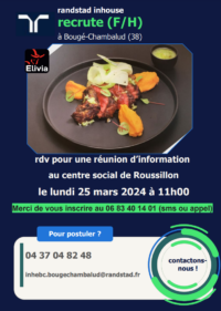 25 Mars 24 – Recrutement Randstad / Elivia