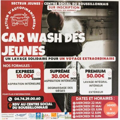 Lavage de voiture solidaire pour un voyage extraordinaire
