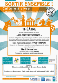 SORTIR ENSEMBLE – 14 Mai 24 [+60 ans] : Théâtre & Aquariums