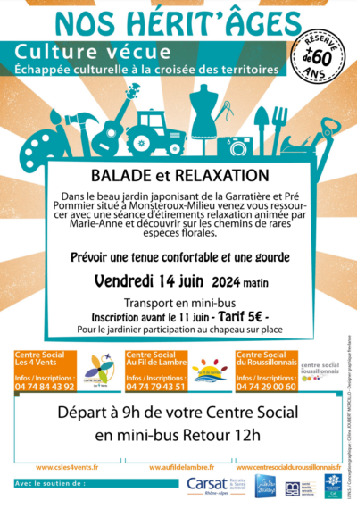 14 Juin 24. Balade et Relaxation [+60 ANS]
