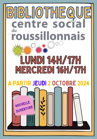 2 Oct. 24 | Nouveauté à la bibliothèque du Centre Social