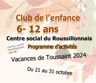 AUTOMNE 24 – Club (6-12ans) [PROGRAMME]