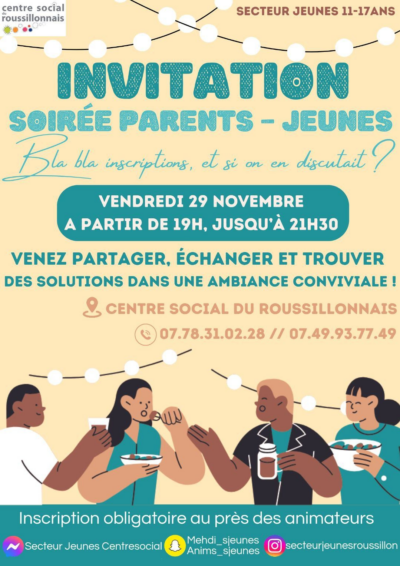 29 Nov. 24 | Soirée Parents-Jeunes