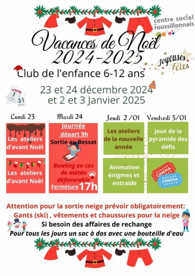 Fin d’année 24 – Club (6-12ans) [PROGRAMME]