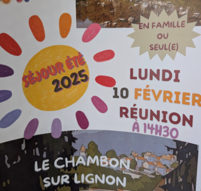 10 Fev. 25 | Réunion Info Séjour été 2025