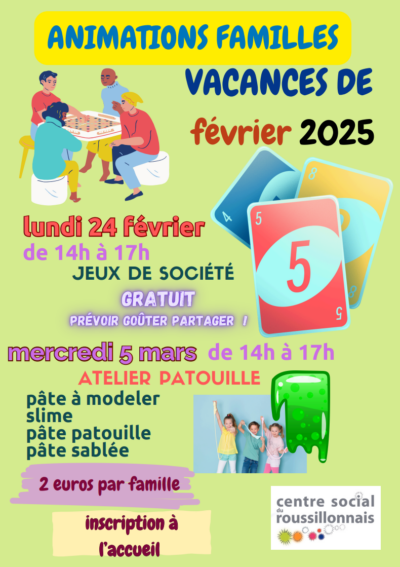 Fév. 25 | ANIMATIONS FAMILLES VACANCES