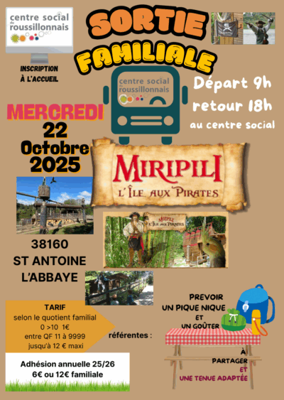 22 Oct. 25 | Sortie Familiale : L’île aux Pirates