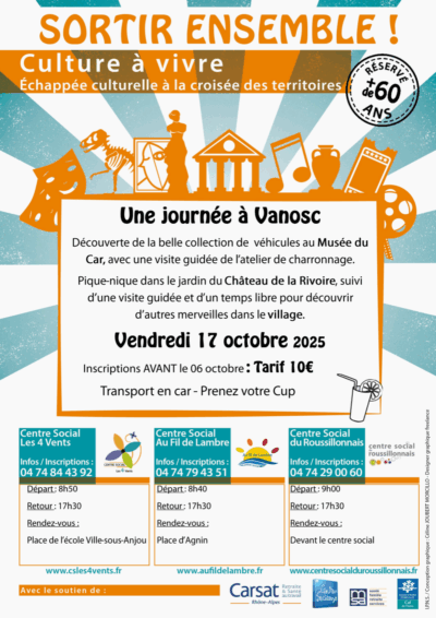 17 Oct. 25 |[+60 ans] SORTIR ENSEMBLE – Vanosc