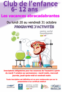 Toussaint 25 | [PROGRAMME] Club de l&rsquo;Enfance