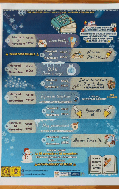 Nov 25 | [PROGRAMME] Ados Cité