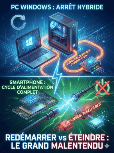 « Redémarrer » ou « Éteindre, puis (r)allumer » ?
