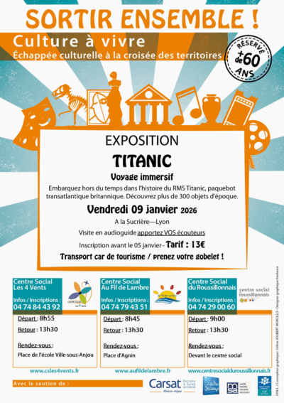 9 Jan. 26 |[+60 ans] SORTIR ENSEMBLE – Titanic