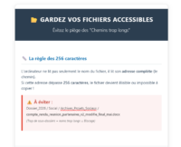 Conseils pour stocker son travail
